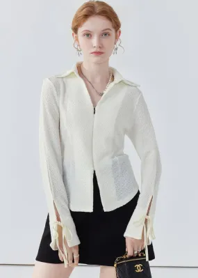 FLARE SLEEVE SHEER SHIRT