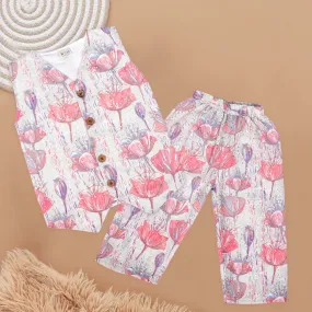 Floral Fantasy Girls Co-ord Set – Stylish and Comfortable