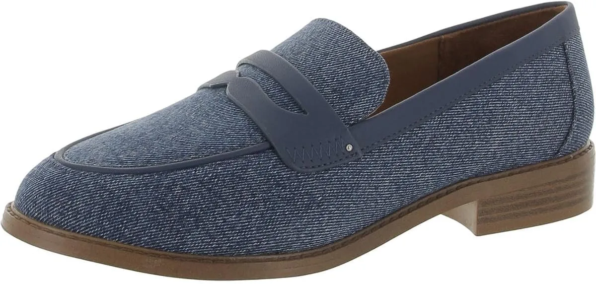 Franco Sarto Womens Chrissy Denim Loafers 10 Medium (B,M)