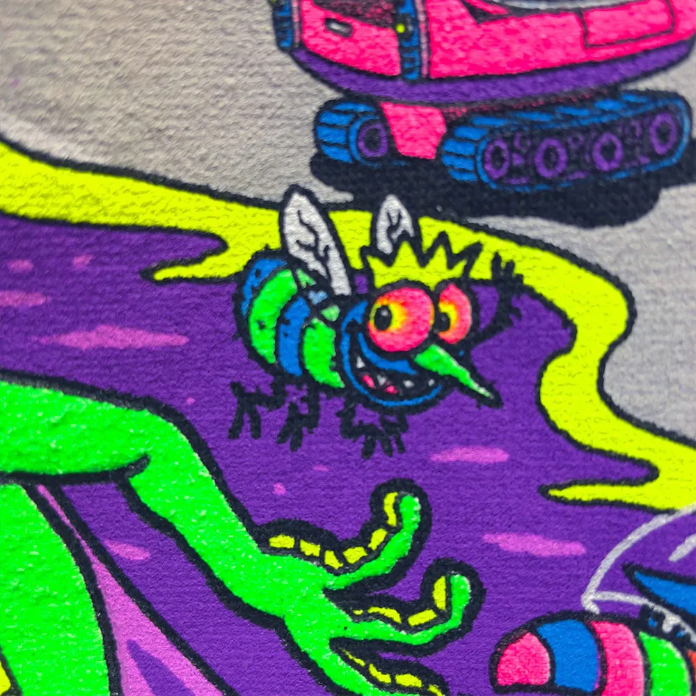 Gecko Space Tiki: 1980's Soft Blue Tee