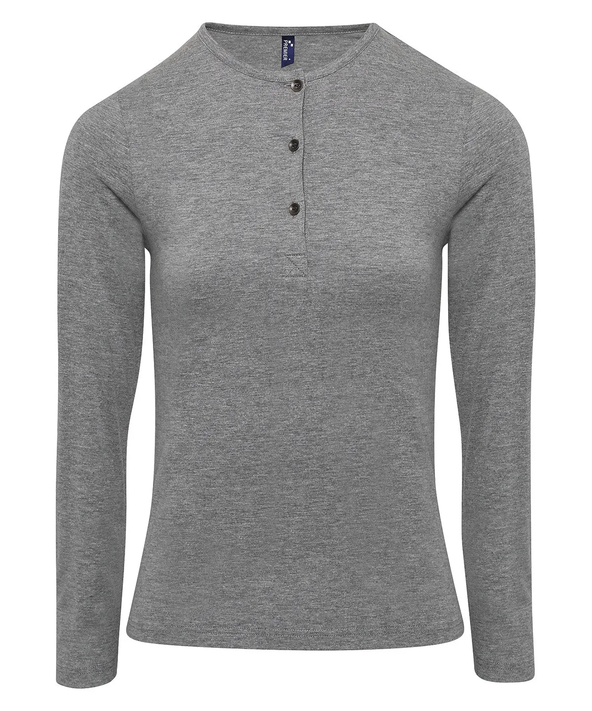 Grey Marl - Women's Long John roll-sleeve tee