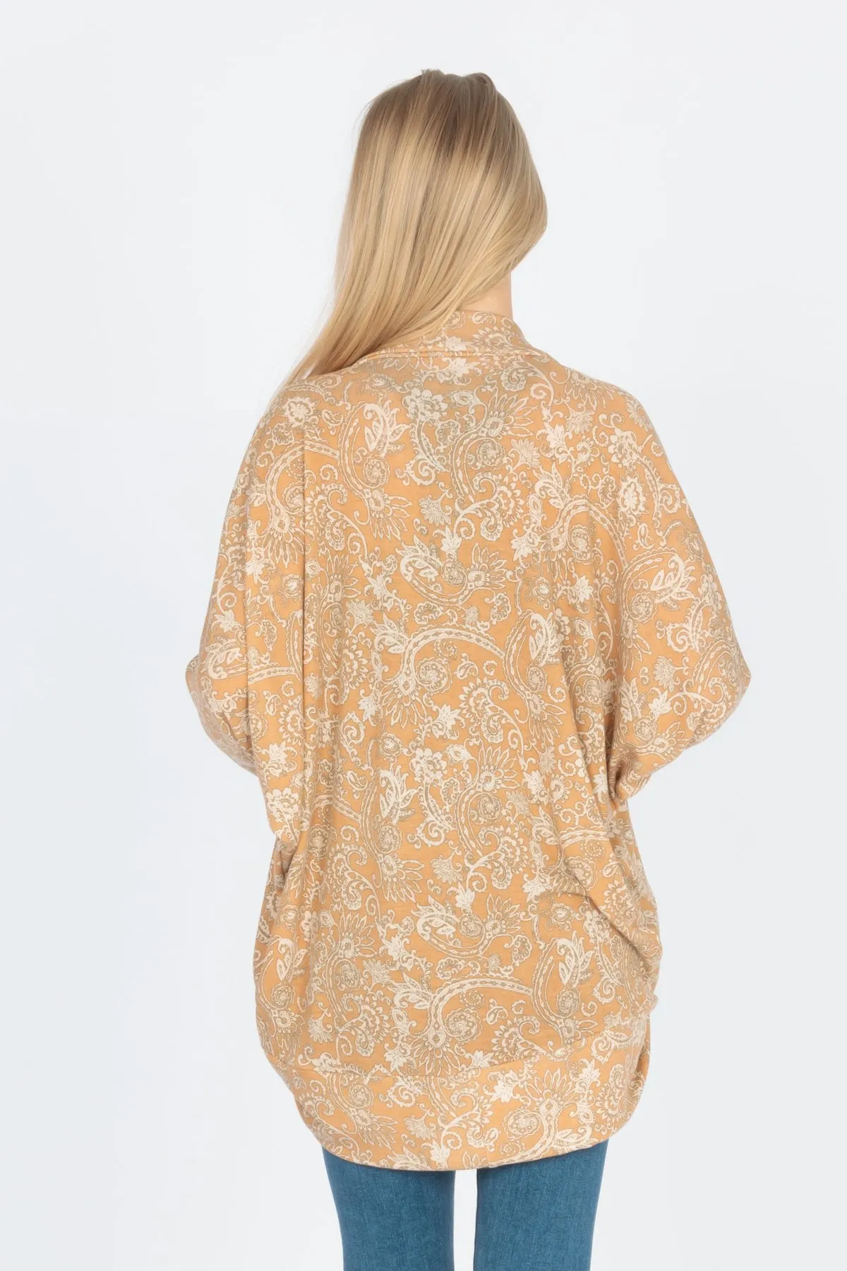 Long Sleeve Cocoon Cardigan Sweater Knit Top