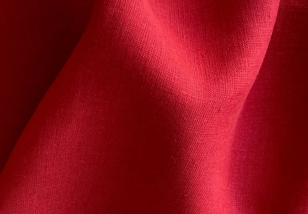 Mid-Weight Spicy Vermillion Linen (Made in Poland)