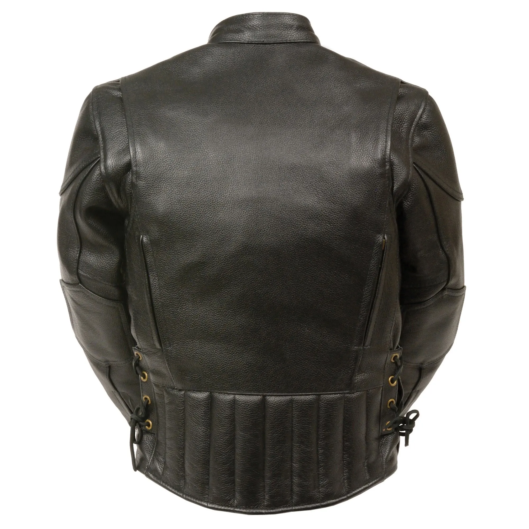 Milwaukee Leather LKM1900 Kids Side Lace Vented Scooter Leather Jacket