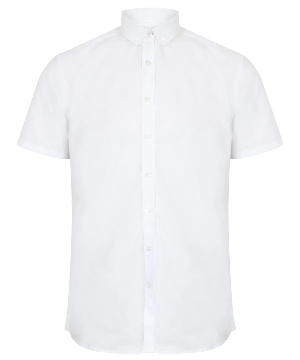 Modern short sleeve Oxford shirt | White