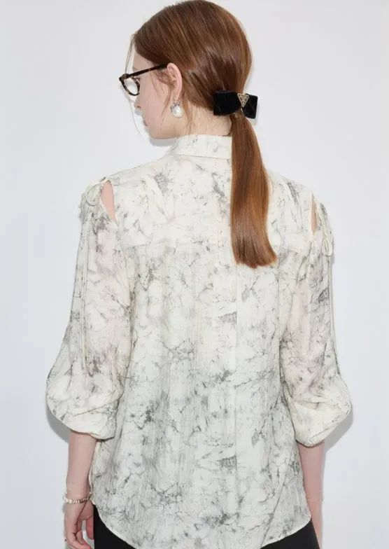 OFF SHOULDER FLORAL SHIRT