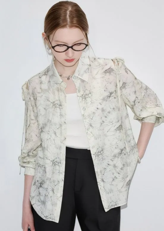 OFF SHOULDER FLORAL SHIRT