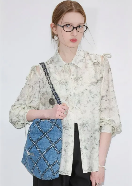 OFF SHOULDER FLORAL SHIRT