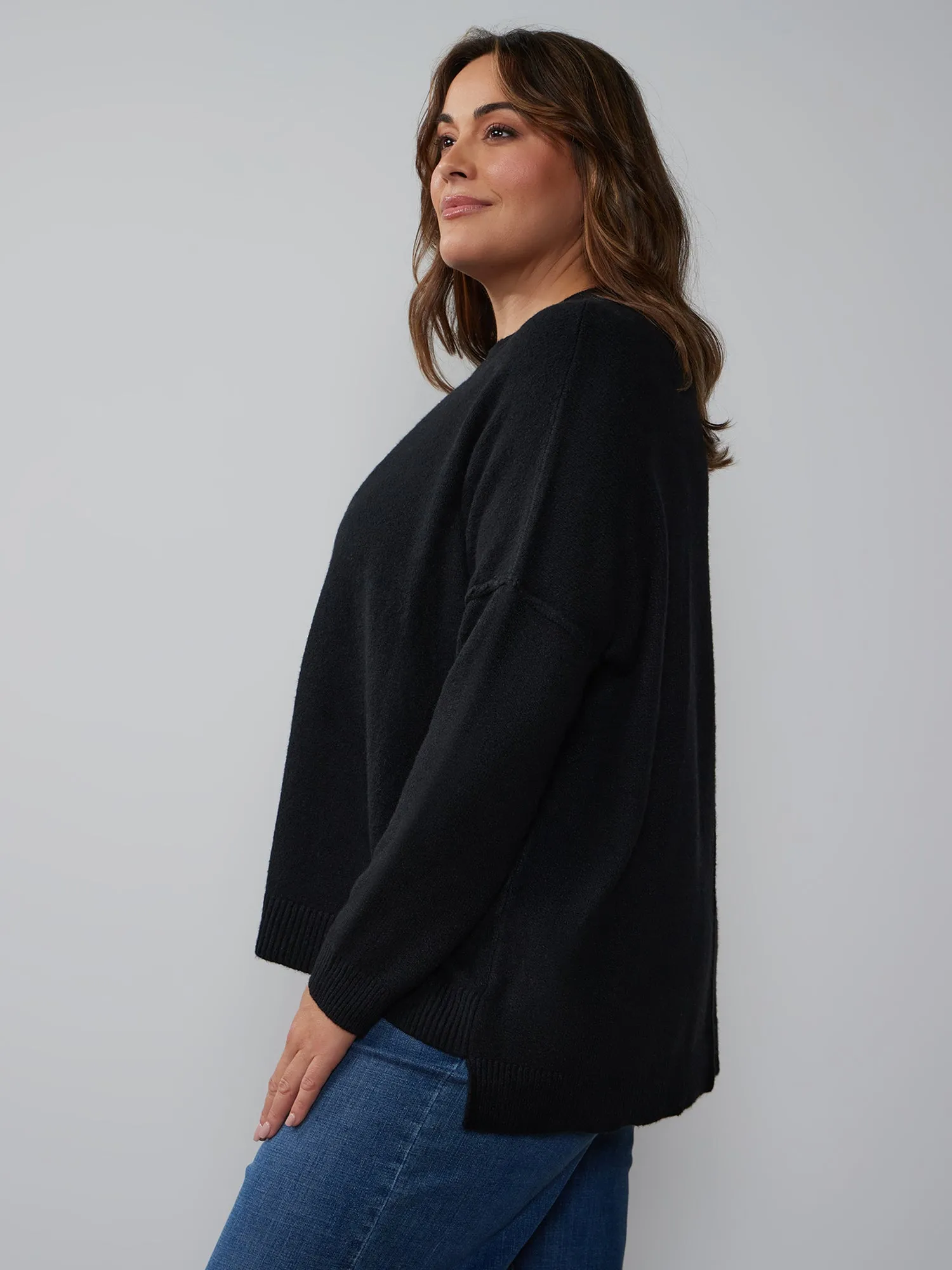 Plus Boxy Drop Shoulder Sweater