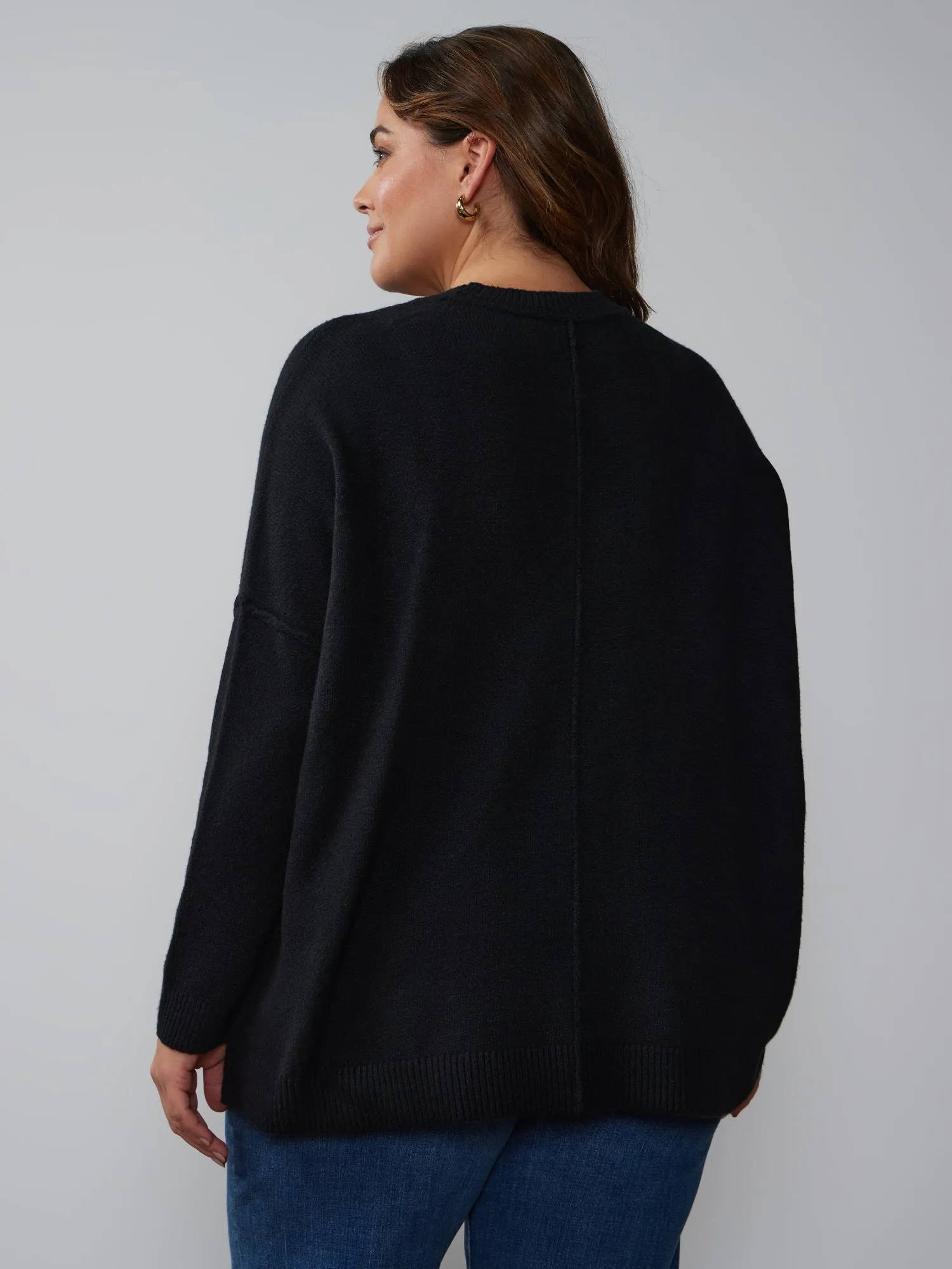 Plus Boxy Drop Shoulder Sweater