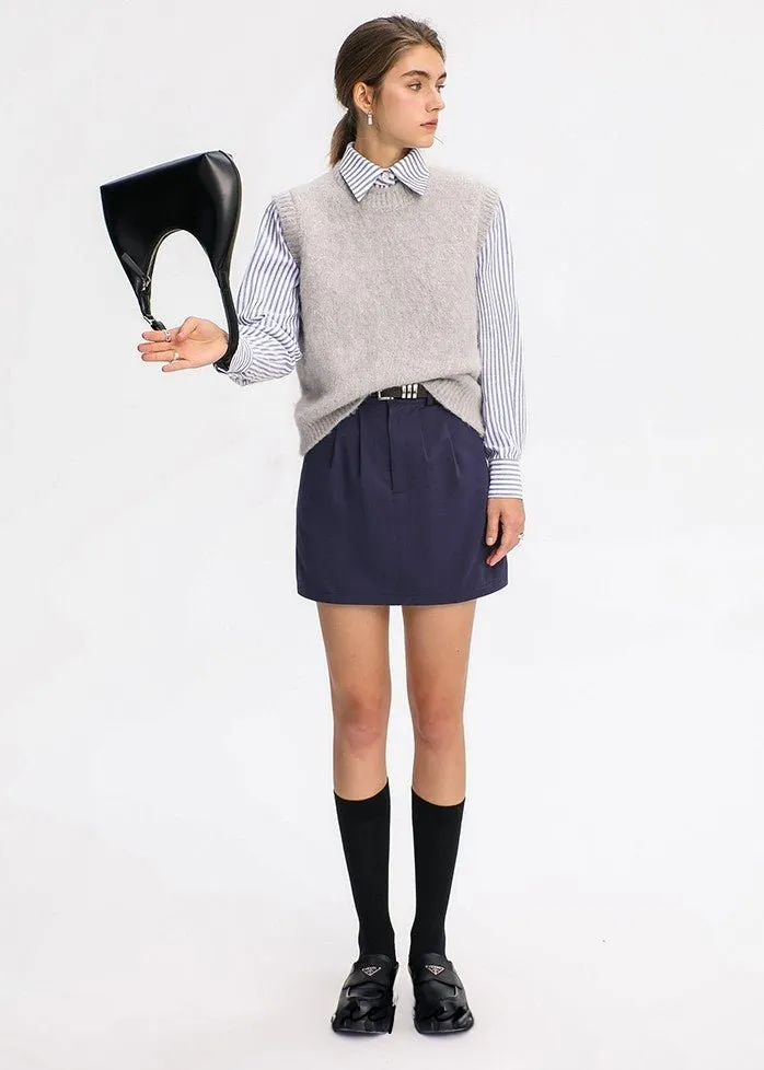 ROUND NECK KNIT VEST