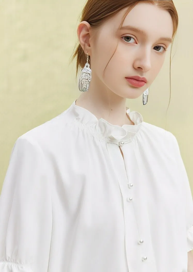 RUFFLE SHORT SLEEVE FRENCH TOP