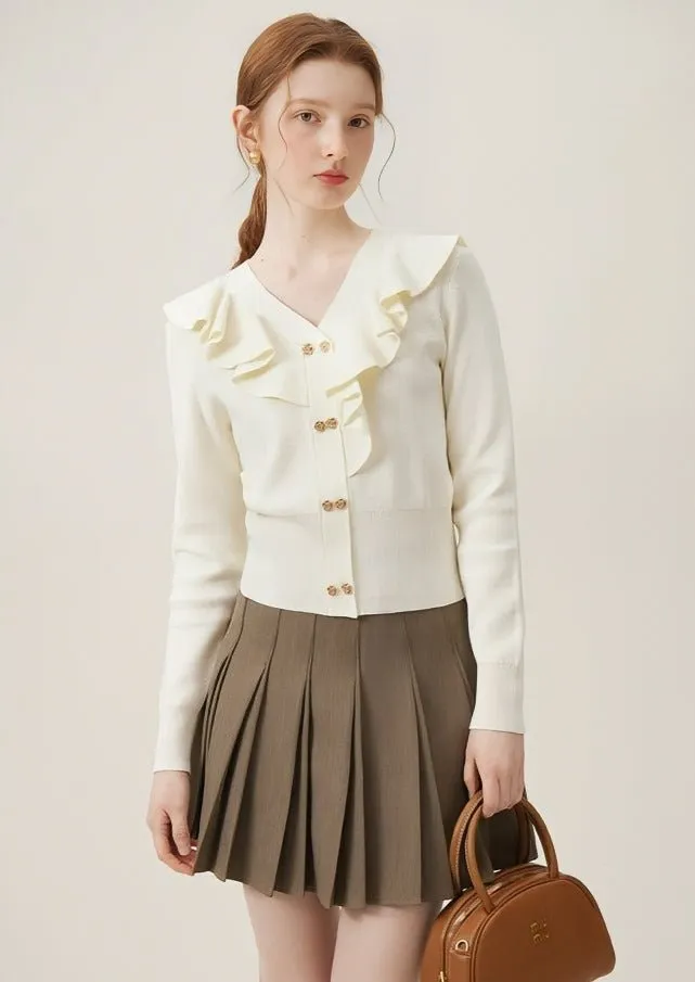 SPRING RUFFLE FRENCH KNIT