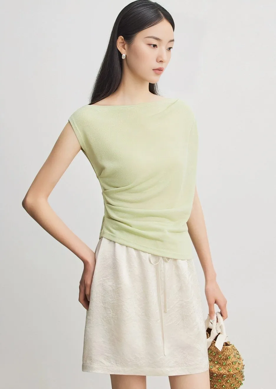 TRAPEZOIDAL THIN KNIT