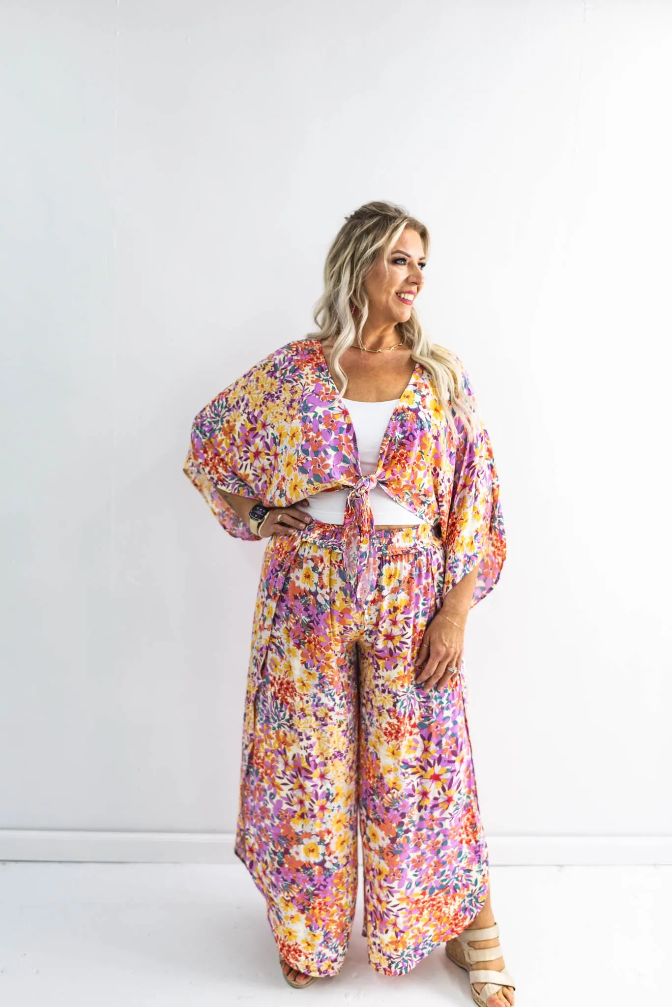 What's Not To Love Floral Kimono Wrap Top