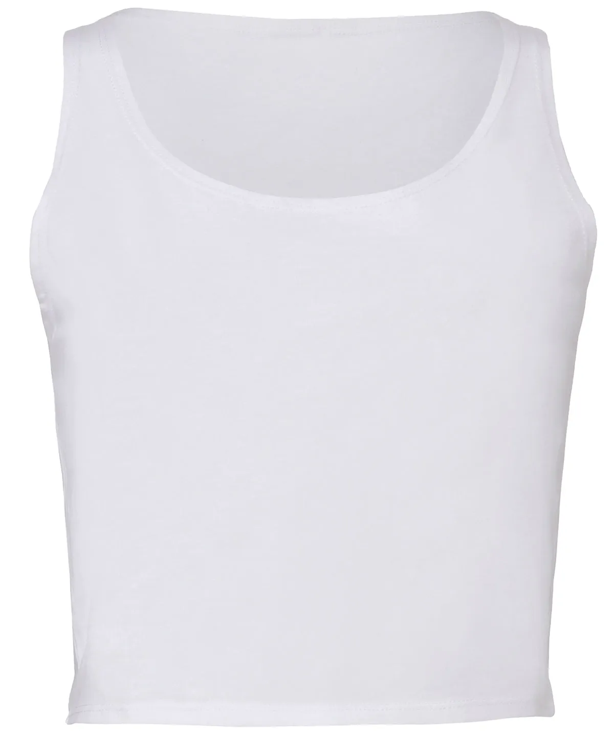 Womens polycotton crop top | White