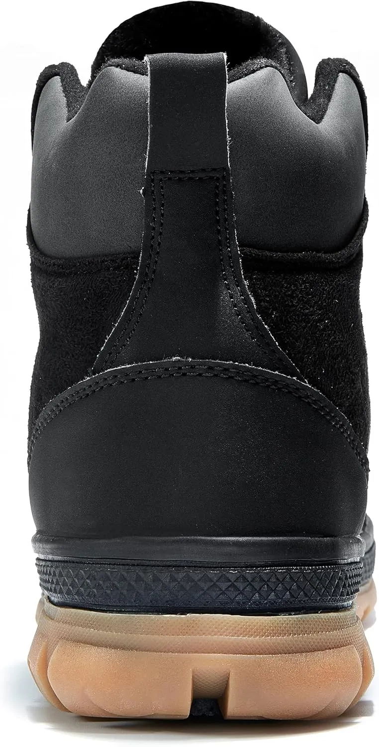 Wondamo Men's Snow Boots Lightweight Waterproof Winter Boots Fur Lined Anti-slip Cold Weather Shoes